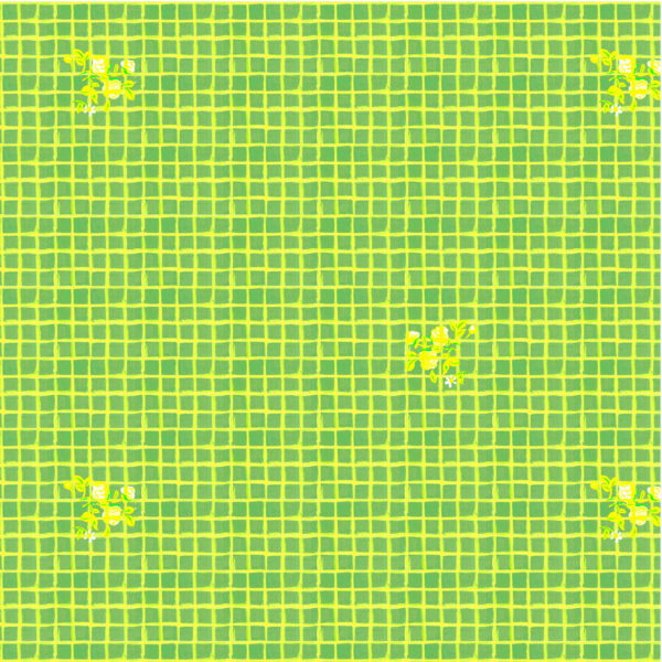 Windham Fabrics Heather Ross By Hand Windowpane Green