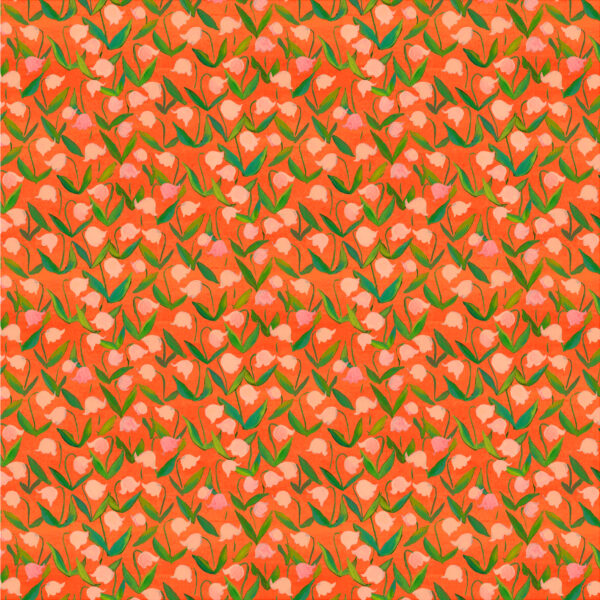 Windham Fabrics Heather Ross By Hand Flowerbed Coral