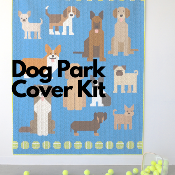Elizabeth Hartman Dog Park Cover Ed. with Tennis Ball Large Quilt Kit