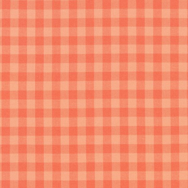 Robert Kaufman - Elizabeth Hartman Kitchen Window Wovens Gingham Nectarine