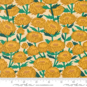Moda Fabrics Lizzy House Love Letter Chrysanthemums Sand