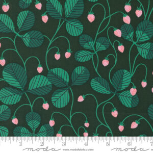 Moda Fabrics Lizzy House Love Letter Ripe Strawberries Hunter