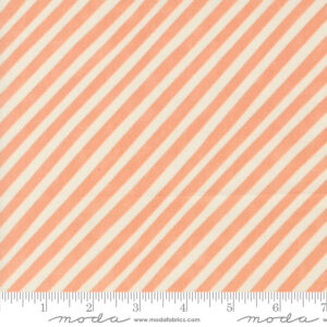 Moda Fabrics Lizzy House Love Letter Stripes Peach (REMNANT)
