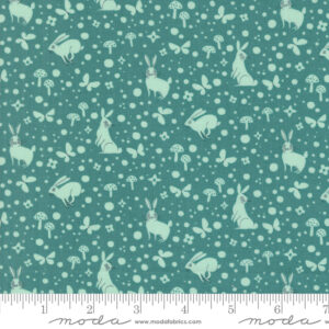 Moda Fabrics Lizzy House Love Letter Foraging Rabbits Pond