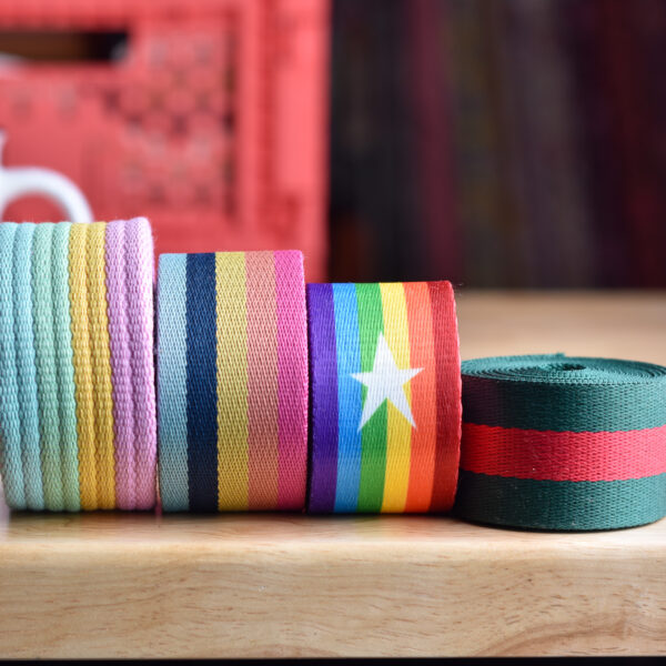 Stripes Cotton Poly Webbing 1-1/2"