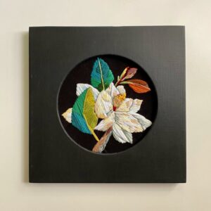 Modern Embroidery Hoop Square Frame for 5" Hoops Dark Walnut