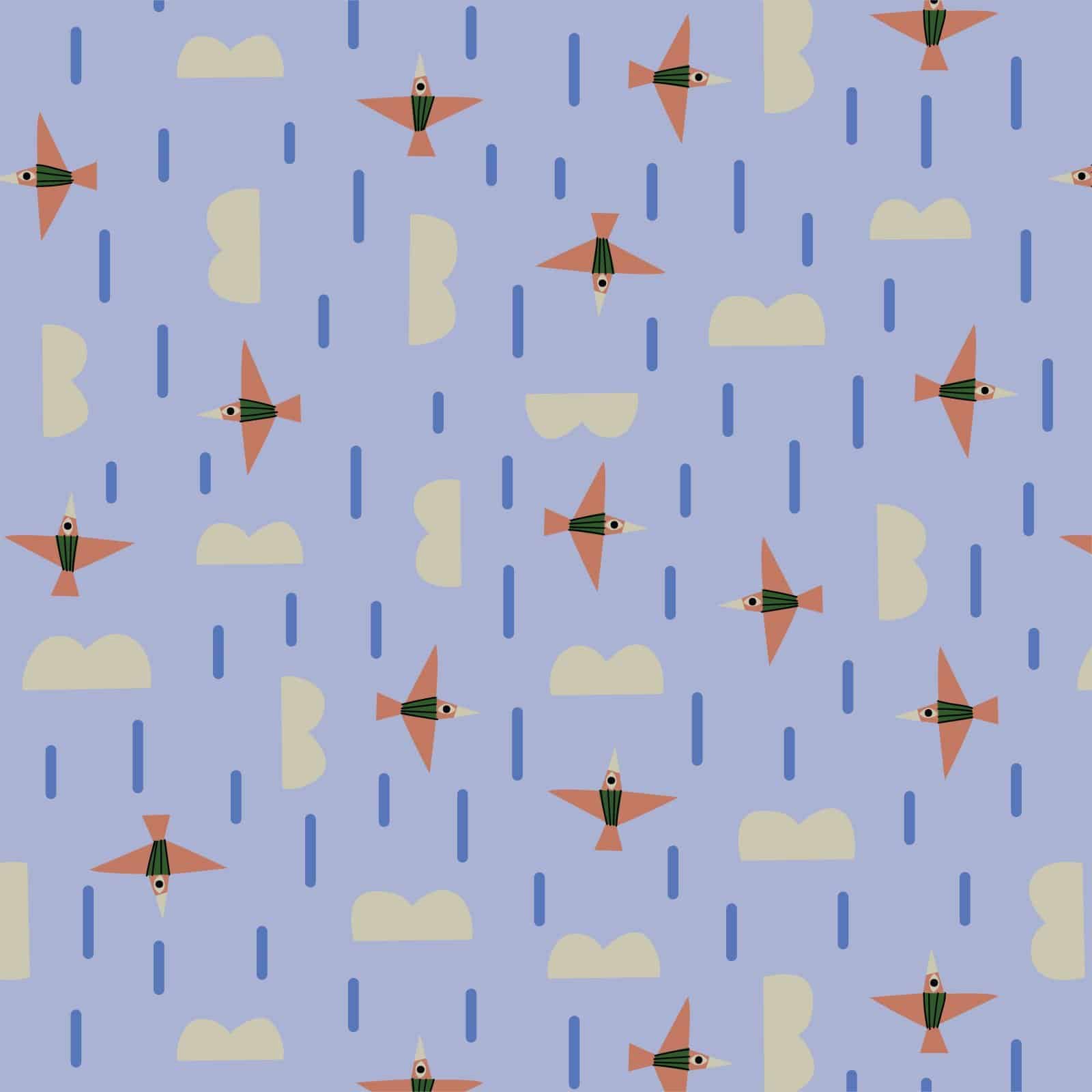Rain Flock - Hidden Thicket - Leah Duncan - Cloud 9 Fabrics - Poplin Rain Flock - Hidden Thicket - Leah Duncan - Cloud 9 Fabrics - Poplin