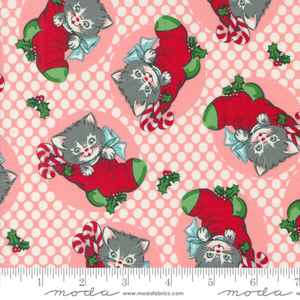 Moda Fabrics Urban Chicks Kitty Christmas Mini Charms - Image 30