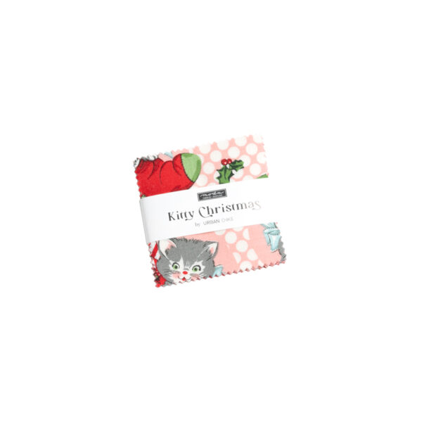 Moda Fabrics Urban Chicks Kitty Christmas Mini Charms