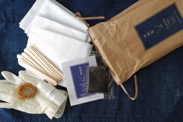 Yamato Indigo Dye Shibori Kit  (Bandana + Tenugui) - Image 2