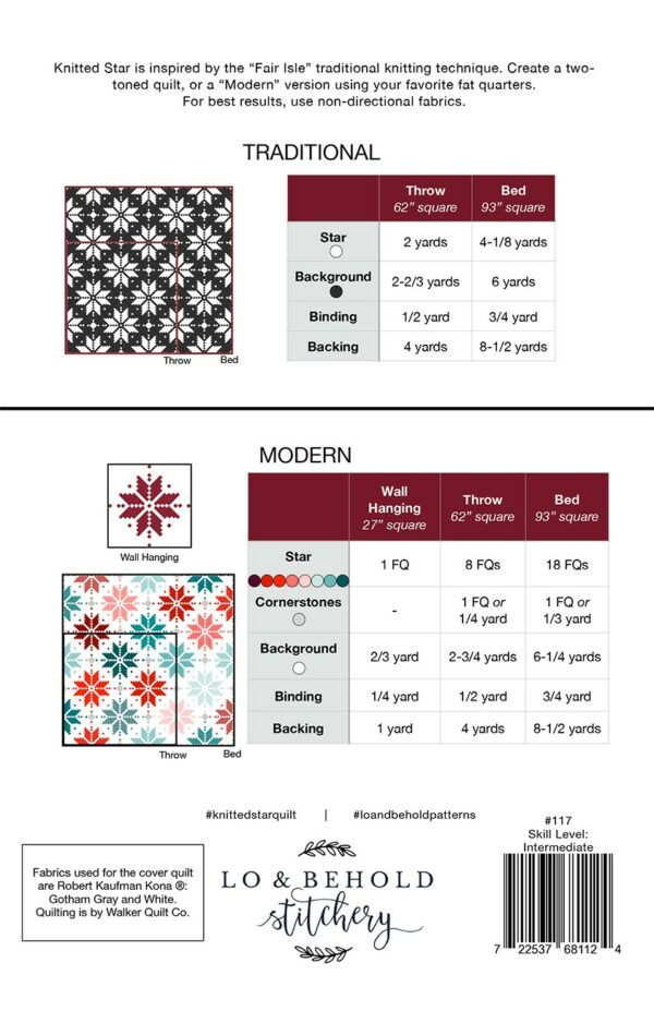 Lo & Behold Stitchery Knitted Star Pattern - Image 2