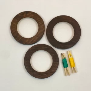 Modern Embroidery Hoop Circular Frame for 5" Hoops Dark Walnut