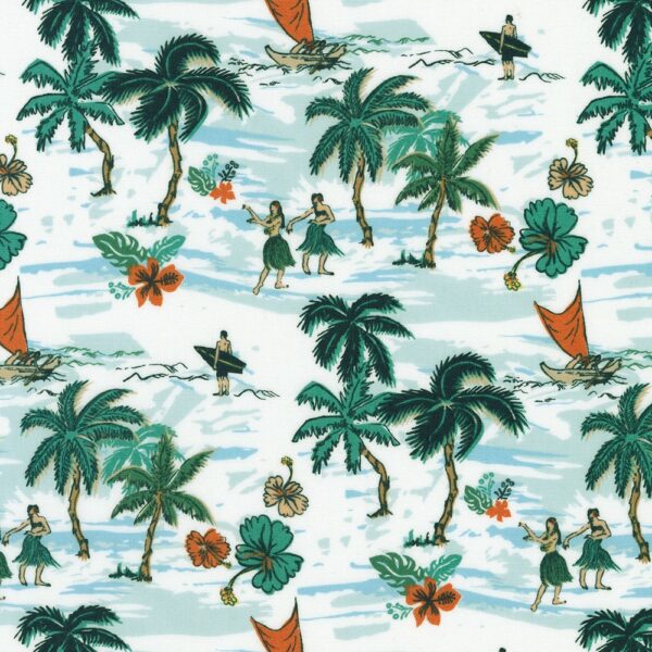 Robert Kaufman Fabrics Sevenberry Exotic Travels Island Time Blue