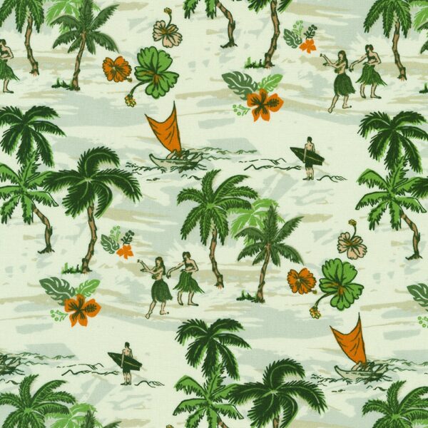 Robert Kaufman Fabrics Sevenberry Exotic Travels Island Time Natural