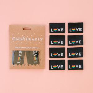 Sarah Hearts Love Pride Heart Pride Label