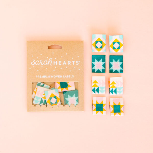Sarah Hearts Quilt Block Multipack Label