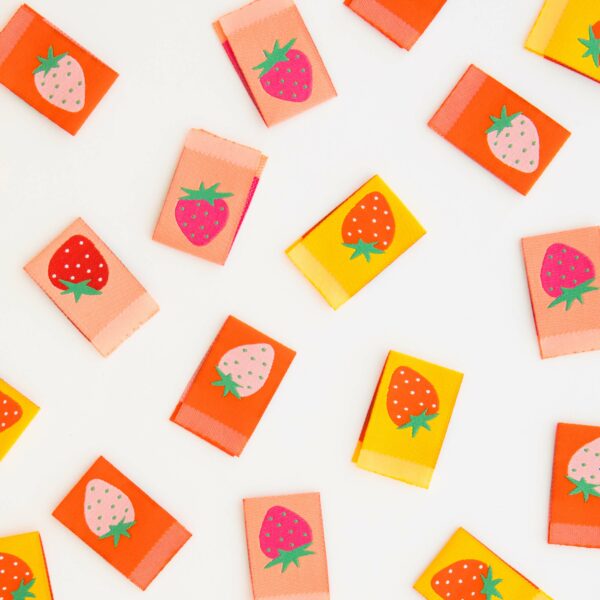 Sarah Hearts Strawberry Multipack Woven Labels - Image 3
