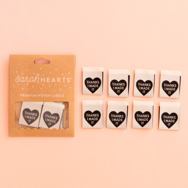 Sarah Hearts Thanks I Made It Heart Label