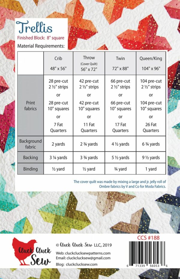 Cluck Cluck Sew Trellis Pattern - Image 2