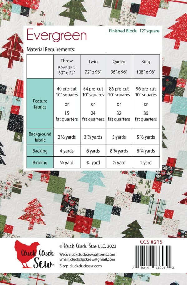 Cluck Cluck Sew Evergreen Pattern - Image 2