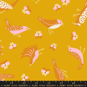 Ruby Star Society Kimberly Kight Bird is the Word Migration Goldenrod