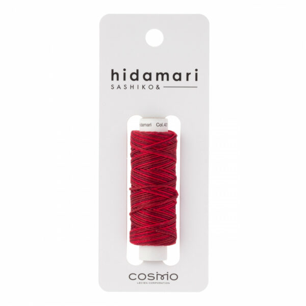 Lecien Cosmos Hidamari Variegated Sashiko Cranberry Red