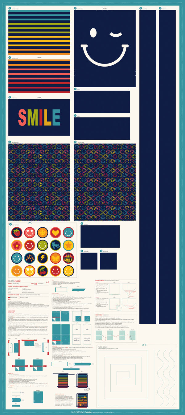 Moda Stacy Iest Hsu Cut Sew Create Smile Backpack - Image 3