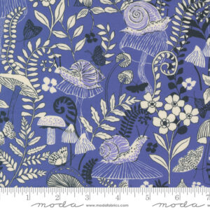 Moda Fabrics Crystal Manning Maeve Mushroom Moths Perwinkle