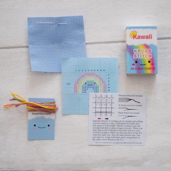 Marvling Bros Kawaii Cross Stitch Rainbow Arc In a Matchbox - Image 2