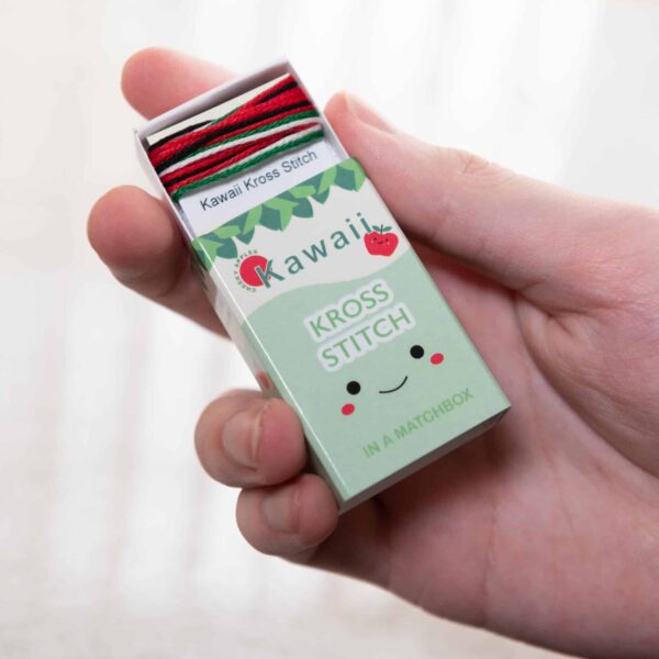 Marvling Bros Kawaii Cross Stitch Mini Apple In a Matchbox - Image 3