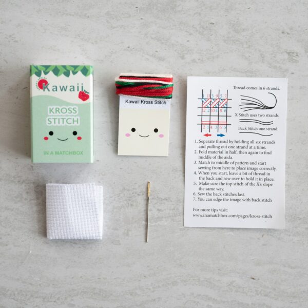 Marvling Bros Kawaii Cross Stitch Mini Apple In a Matchbox - Image 2