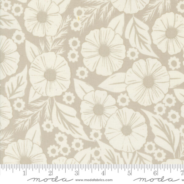 Moda Katharine Watson Field of Flowers Block Print Flax