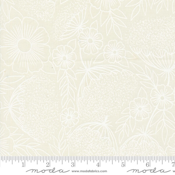 Moda Katharine Watson Field of Flowers Lace Florals Porcelian White
