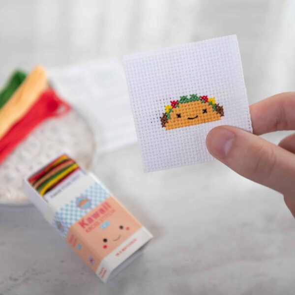 Marvling Bros Kawaii Cross Stitch Taco in a Matchbox