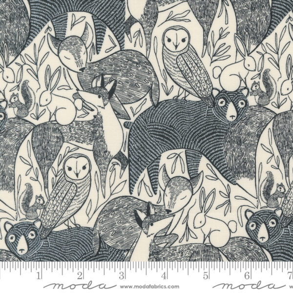 Moda Gingiber Woodland Wonder Animals Cloud