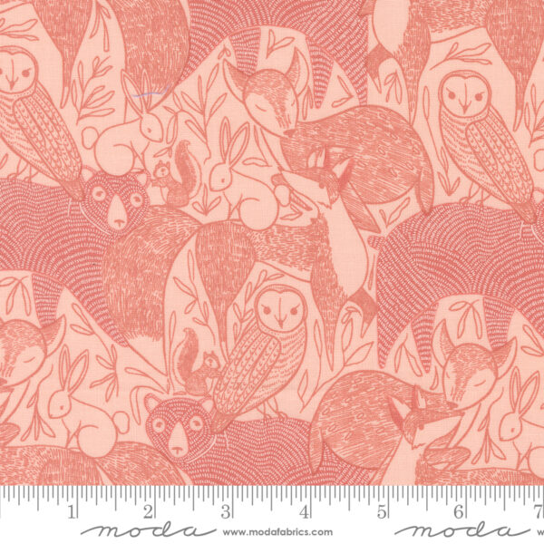 Moda Gingiber Woodland Wonder Animals Blush