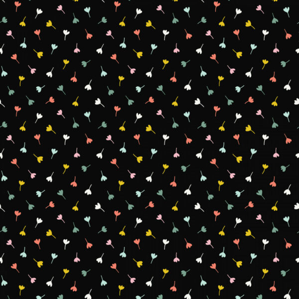 Felcity Fabrics Shannon McNab Golden Afternoon Mini Buds Black