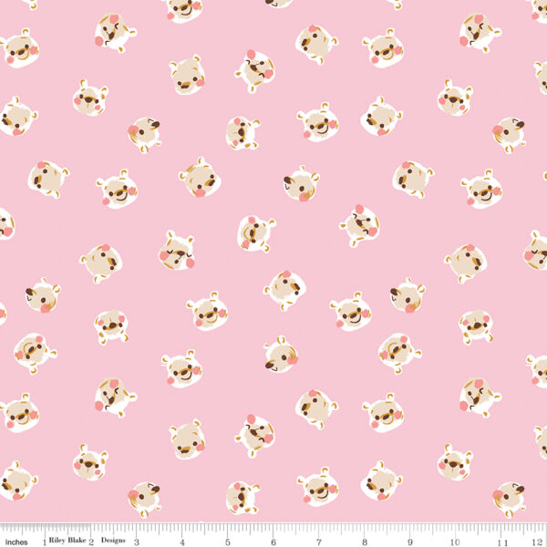 Riley Blake Designs Jill Howarth 100 Aker Woods Pooh Brain Pink