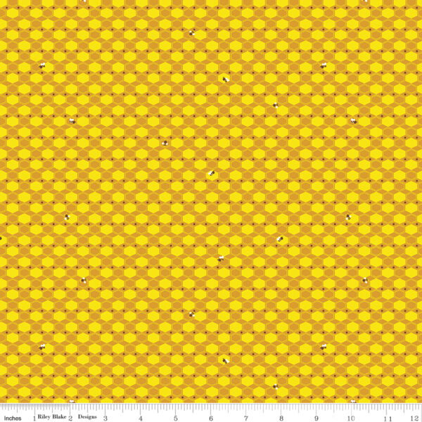 Riley Blake Designs Jill Howarth 100 Aker Honey Hex Gold