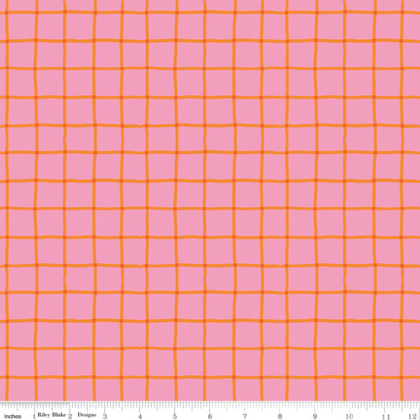 Riley Blake Designs Jill Howarth 100 Aker Picnic Plaid Pink