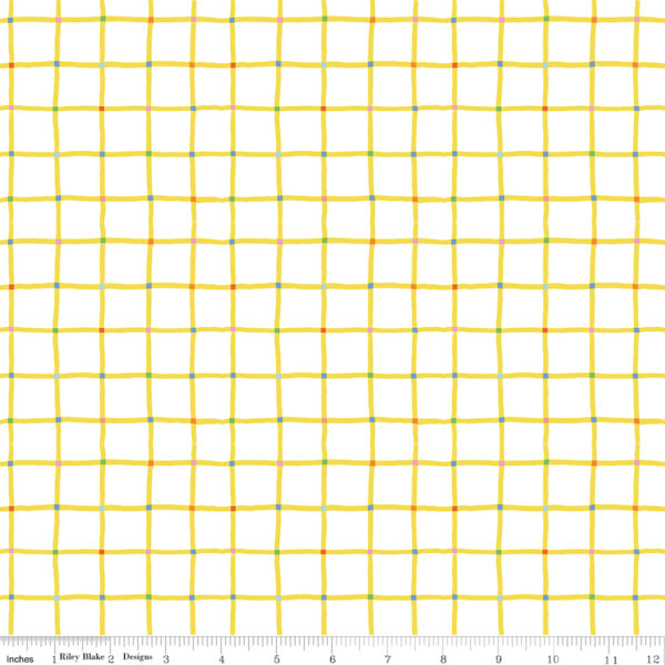 Riley Blake Designs Jill Howarth 100 Aker Picnic Plaid White (REMNANT)