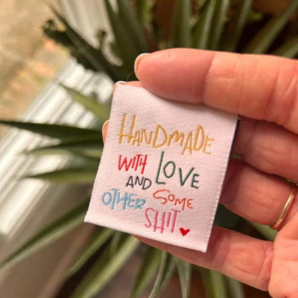 Kati Cupcake Sew In Labels "Handmade with Love and Some…."
