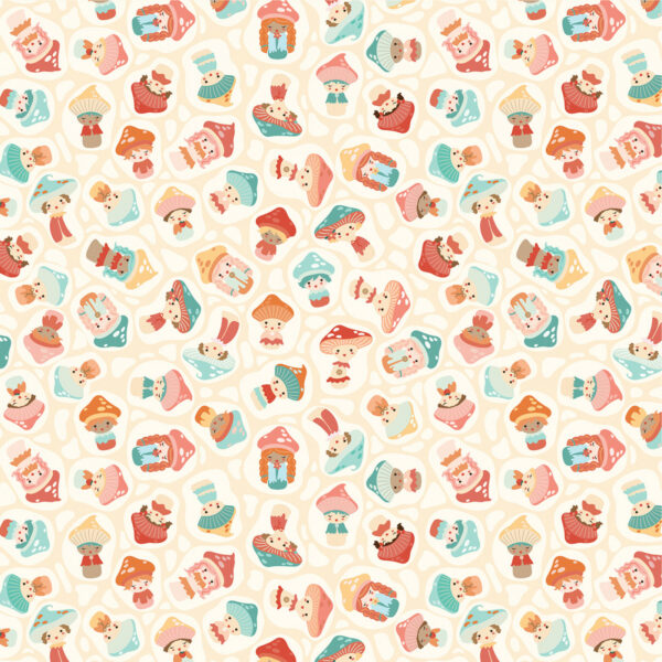 Poppie Cotton Jill Simmons Mushroom Blooms Baby Bellas Natural
