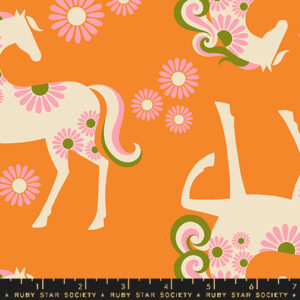 Ruby Star Society Melody Miller Carousel Daydreamer Canvas Burnt Orange