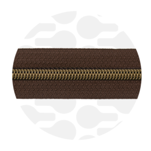 Zipper Zoo #5 Nylon Coil Zipper Antique Brass Brownie