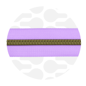 Zipper Zoo #5 Nylon Coil Zipper Antique Brass Lilac