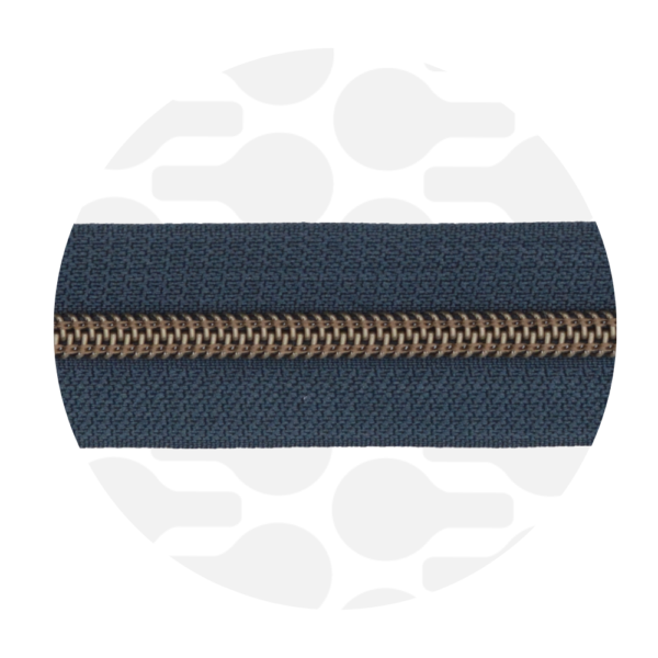 Zipper Zoo #5 Nylon Coil Zipper Antique Brass Night