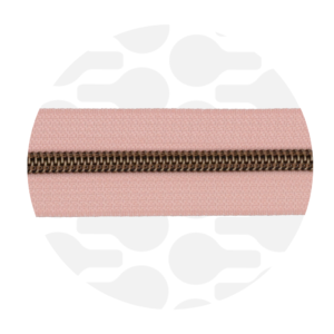 Zipper Zoo #5 Nylon Coil Zipper Antique Brass Peach