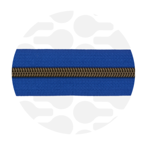 Zipper Zoo #5 Nylon Coil Zipper Antique Brass Royal Blue