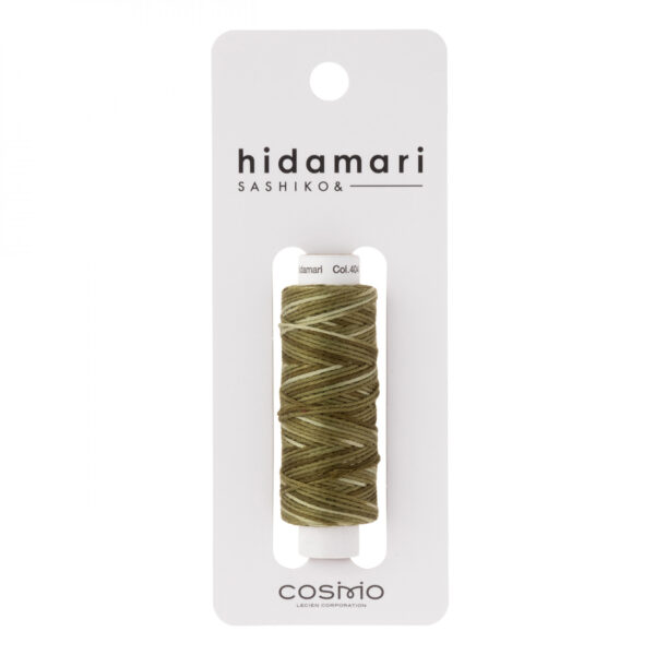 Lecien Cosmos Hidamari Variegated Sashiko Forest Moss